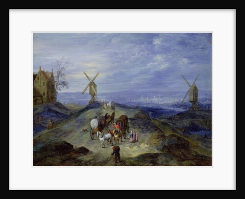 Landscape with Two Windmills, 1612 by Jan the Elder Brueghel