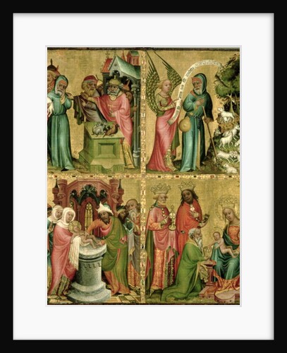 Joachim's Sacrifice, the Circumcision of Christ, the Annunciation to St. Joachim and the Adoration of the Magi by Master Bertram of Minden