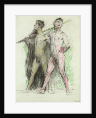Study of two male figures by Lovis Corinth
