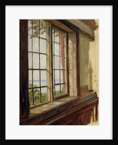 View of the Elbe through a Window, 1838 by Johann Martin Gensler