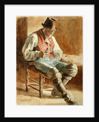 Fisherman Mending a Net, 1834 by Jacob Gensler