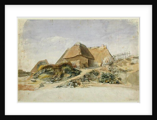 Fishermen's Cabins at the Hopesberg Beach, 1834 by Jacob Gensler