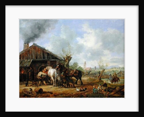 The Village Blacksmith, 1826 by Heinrich Burkel