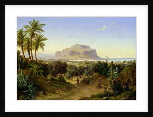 View of Palermo with Mount Pellegrino by August Wilhelm Julius Ahlborn