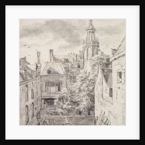 View of the Courtyard of the House of the Archers of the St. Sebastian Guild on the Singel in Amsterdam by Jacob Isaaksz. or Isaacksz. van Ruisdael
