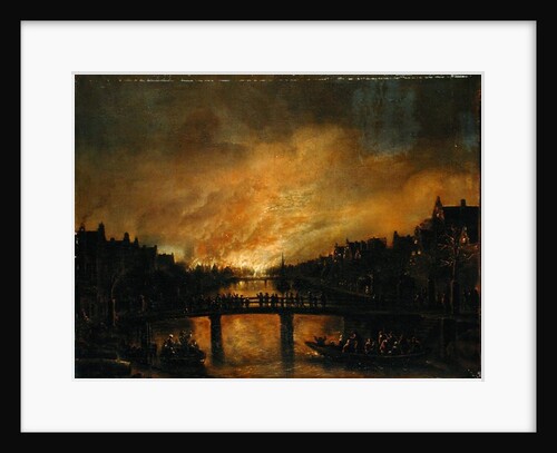 Blaze in Amsterdam by Aert van der Neer
