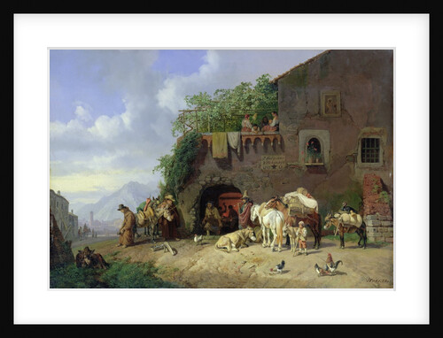 Italian Village Forge by Heinrich Burkel