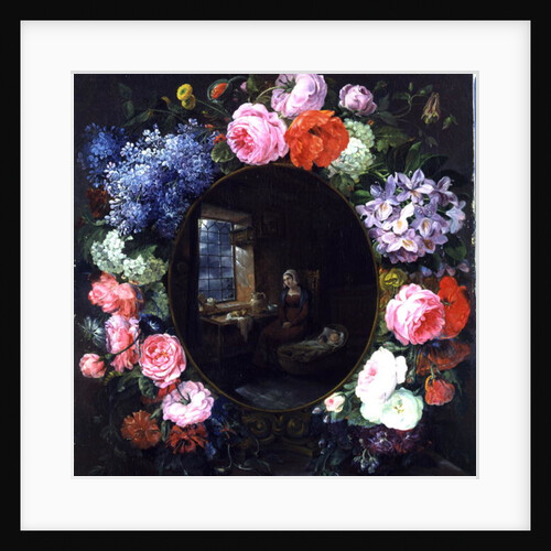 Mother and Child in a Garland of Flowers, 1829 by Siegfried Detler Bendixen