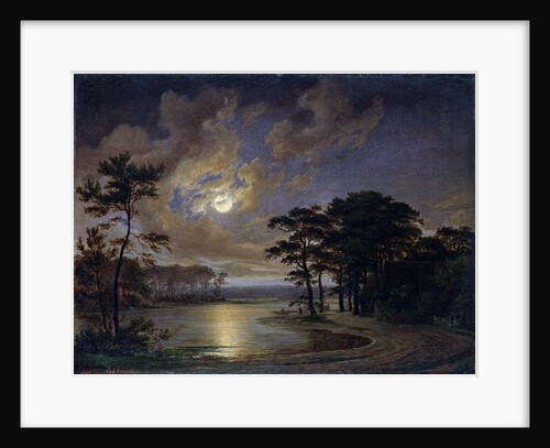 Holstein Sea - Moonlight, 1847 by Johann Georg Haeselich