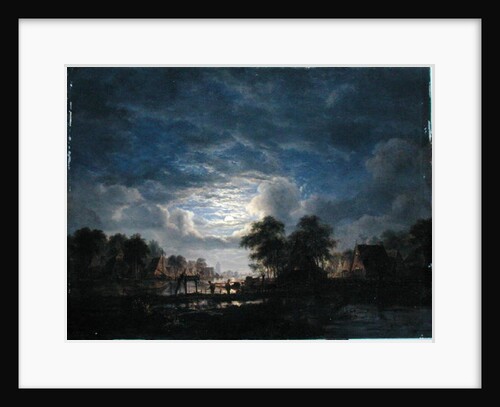 Village on a Canal, 1840 by Jacobus Theodorus Abels