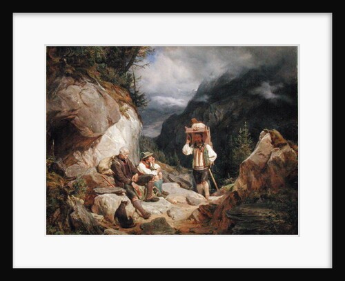 Rest on the Mountain, 1848 by Hermann Kauffmann