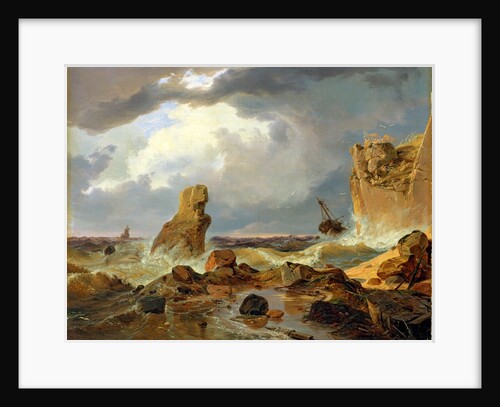 Surf on a Rocky Coast, 1835 by Andreas Achenbach