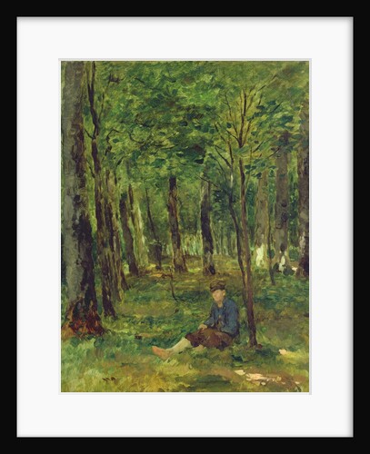 Young Farmer sitting in the Forest, 1878 by Thomas Ludwig Herbst
