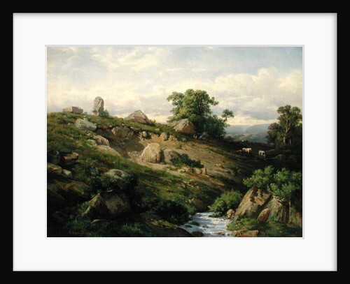 Valley Slope with Rock Fall, 1861 by Adolf Mosengel