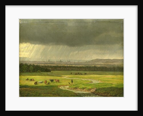 Landscape with Dresden in the Distance, 1830 by Heinrich Stuhlmann