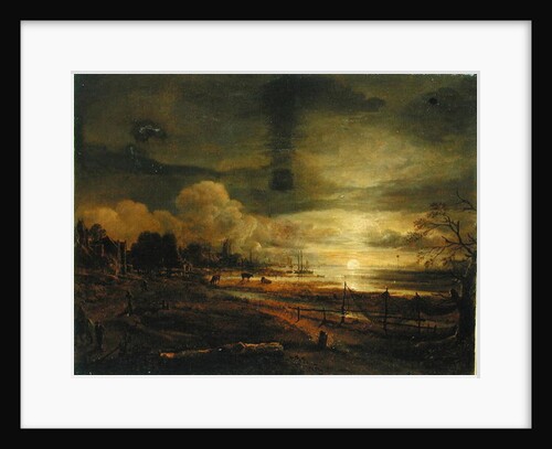 Canal at Moonrise by Aert van der Neer