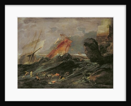 Shipwreck on a Rocky Shore, c.1645-50 by Leonard Bramer