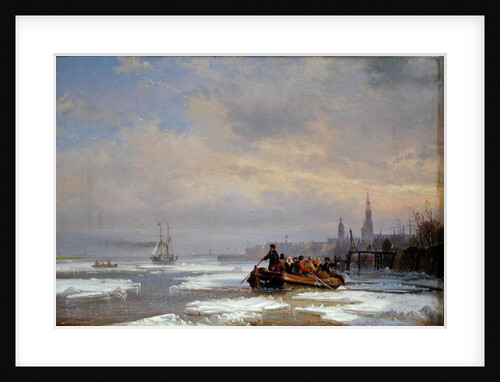 Ship in Ice, 1854 by Egidius Linnig