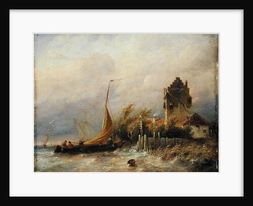 The Homecoming of the Fishing Boat, 1846 by Salomon Leonardus Verveer