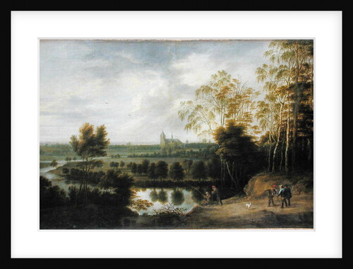 Landscape with Fisherman by Lucas van Uden