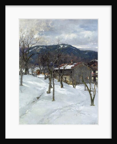 Winter landscape near Kutterling, 1899 by Johann Sperl