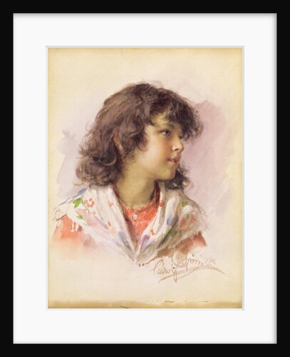 Head of a Girl, 1886 by Ludwig Passini