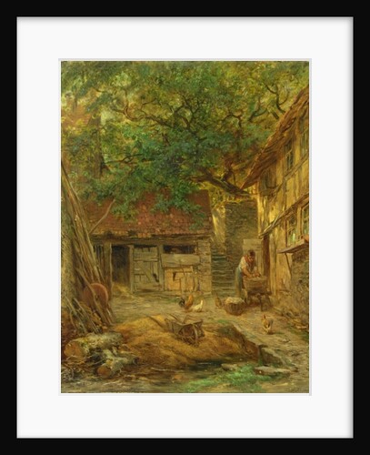 A Farmhouse Courtyard, 1862 by Anton Burger