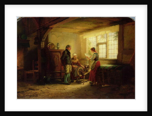 The Letter, 1869 by Johann Martin Gensler