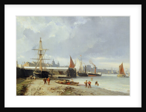 The Docks on the Bank at Greenwich by Julius Hintz