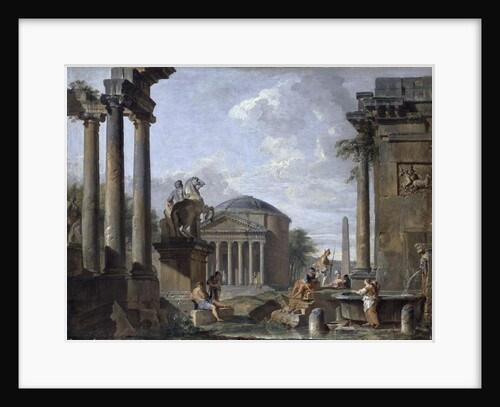 Landscape with Roman Ruins by Giovanni Paolo Pannini