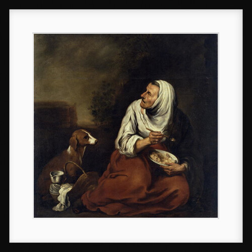 Old Woman with Dog by Bartolome Esteban Murillo