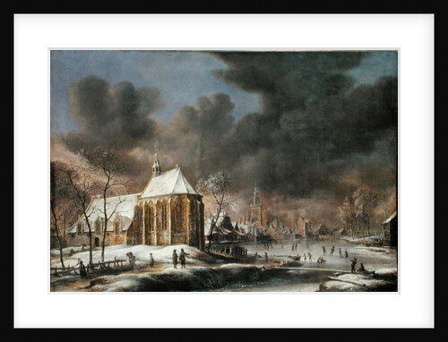 The Church of Nieukoop by Jan Abrahamsz. Beerstraten