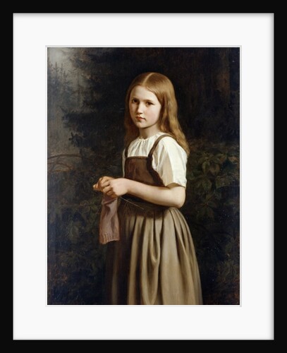Girl Knitting, 1854 by Minna Heeren