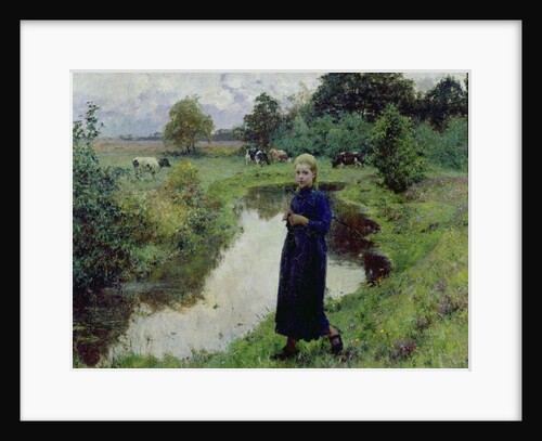 Young Girl in the Fields by Evariste Carpentier