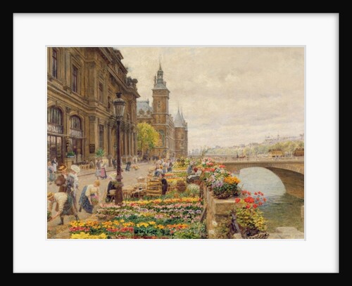 The Parisian Flower Market by Marie Francois Firmin-Girard