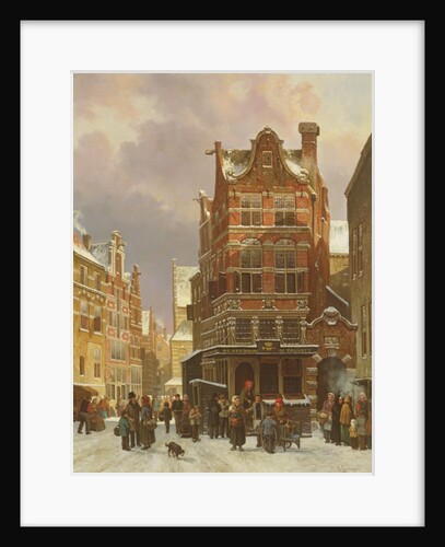 Belgium Street Scene, 19th century by Cornelius Springer