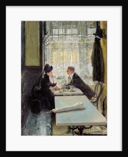 Lovers in a Cafe by Gotthardt Johann Kuehl