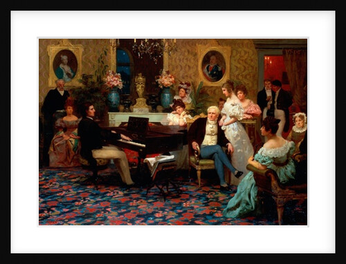 Chopin playing the piano in Prince Radziwill's Salon, 1887 by Hendrik Siemiradzki