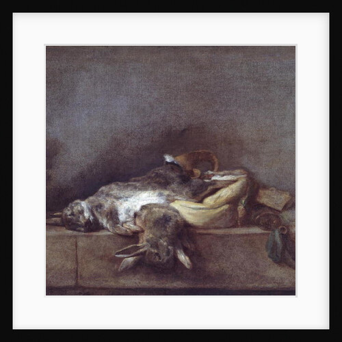 Still Life with Rabbits, a Gamebag and a Powder Horn, c.1755 by Jean-Baptiste Simeon Chardin