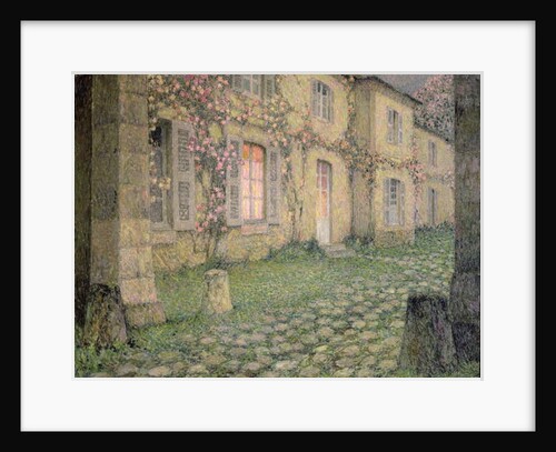 House with Roses at Dusk, c.1928 by Henri Eugene Augustin Le Sidaner