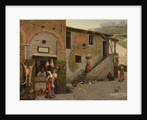 A Trastevere Butcher, Rome by Edmond Lebel