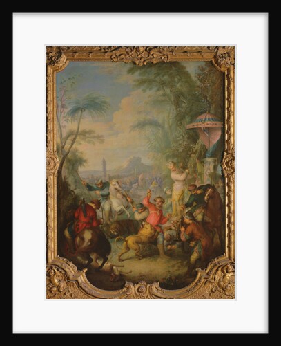 Lion and Tiger Hunt in China by Jean-Baptiste Joseph Pater