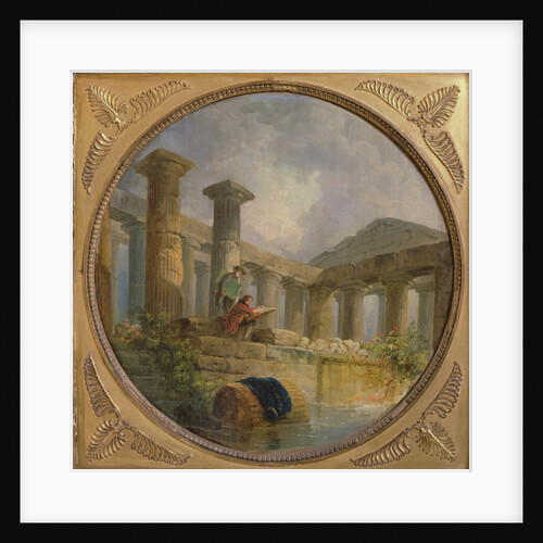 Ruins of a temple imitating Paestum, c.1760 by Hubert Robert