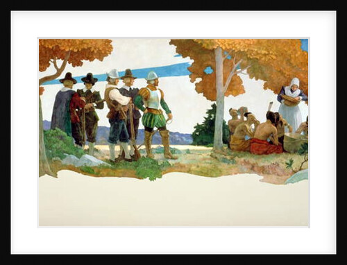 Thanksgiving with Indians, 1940 by Newell Convers Wyeth