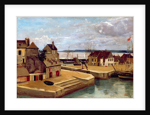 Honfleur, Houses on the Quay, 1830 by Jean Baptiste Camille Corot