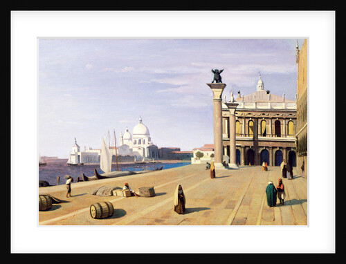 Riva degli Schiavone, Venice, 1845 by Jean Baptiste Camille Corot