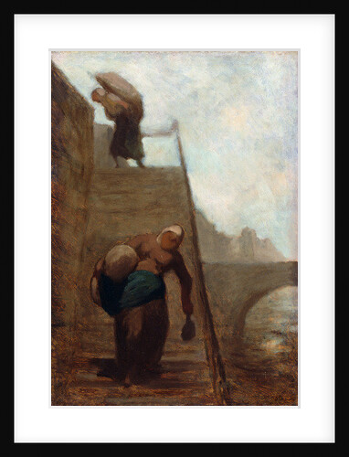 Washerwomen on the Steps of the Quay, 1850-52 by Honore Daumier