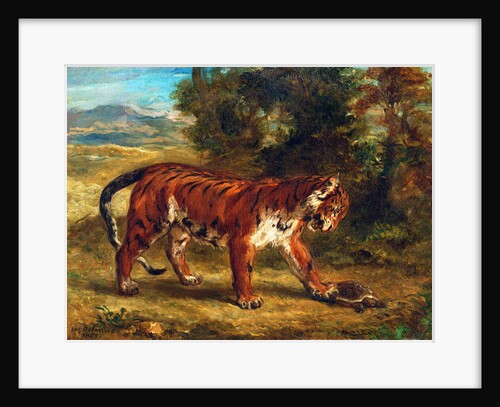Tiger with Tortoise, 1862 by Ferdinand Victor Eugene Delacroix