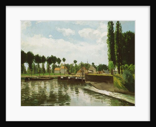 The Lock at Pontoise, 1869-70 by Camille Pissarro