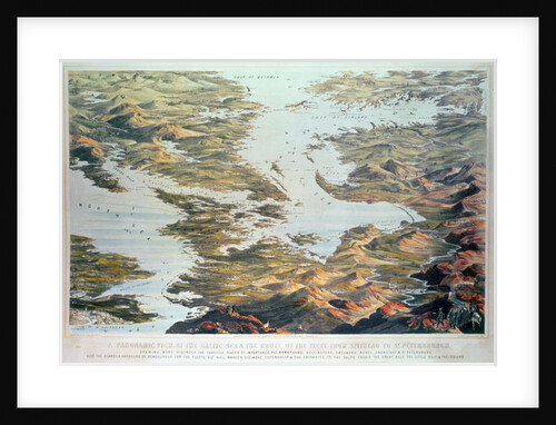 Panoramic view of the Baltic Sea and the Route of the Fleet from Spithead to St. Petersburg by Thomas Packer